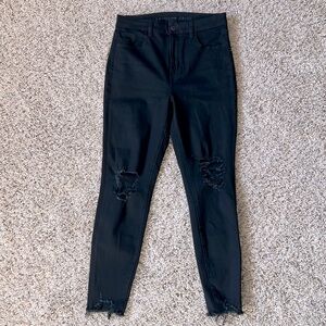 American Eagle The Dream Jean Black Distressed Skinny Jeans - Size 8